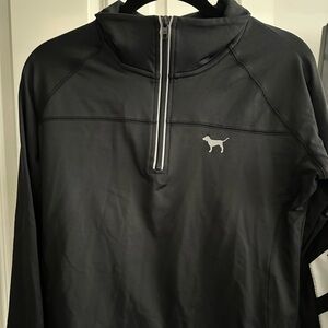 Victorias Secret PINK Half Zip Black Track Jacket
